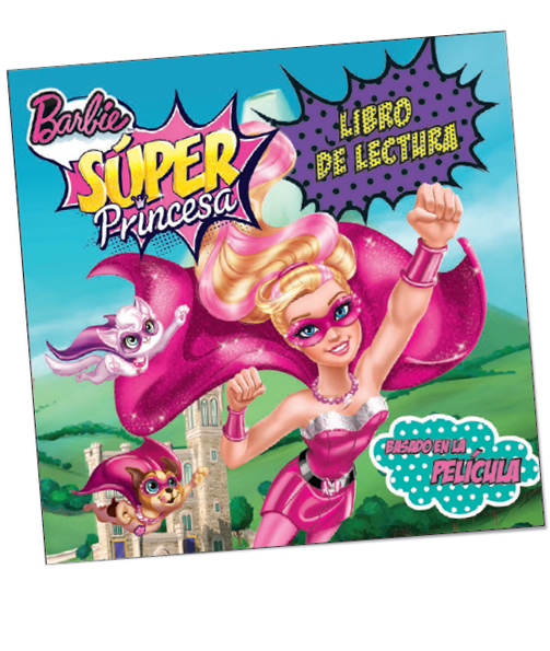 Barbie Súper Princesa Libro de lectura con stickers
